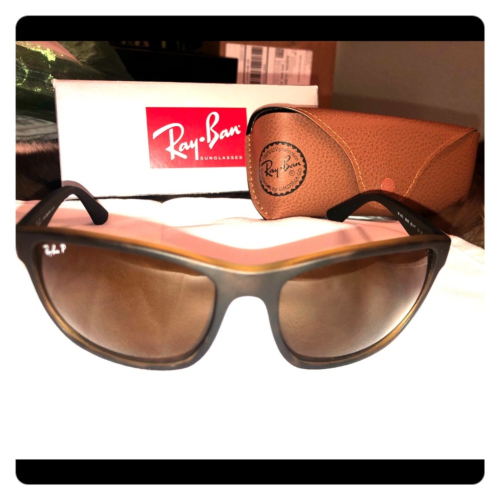 NWT 🕶 Ray•Ban Polarized 🕶 brown n black frames